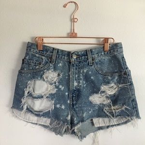 Levi’s Shorts - Distressed Slight Acid Wash